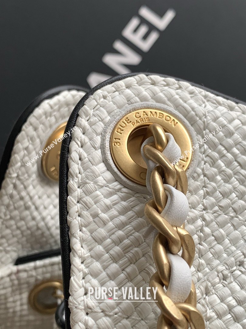 Chanel 25 Mini Hobo Handbag in Braided Raffia AS5631 White 2026 (JY-26040812)