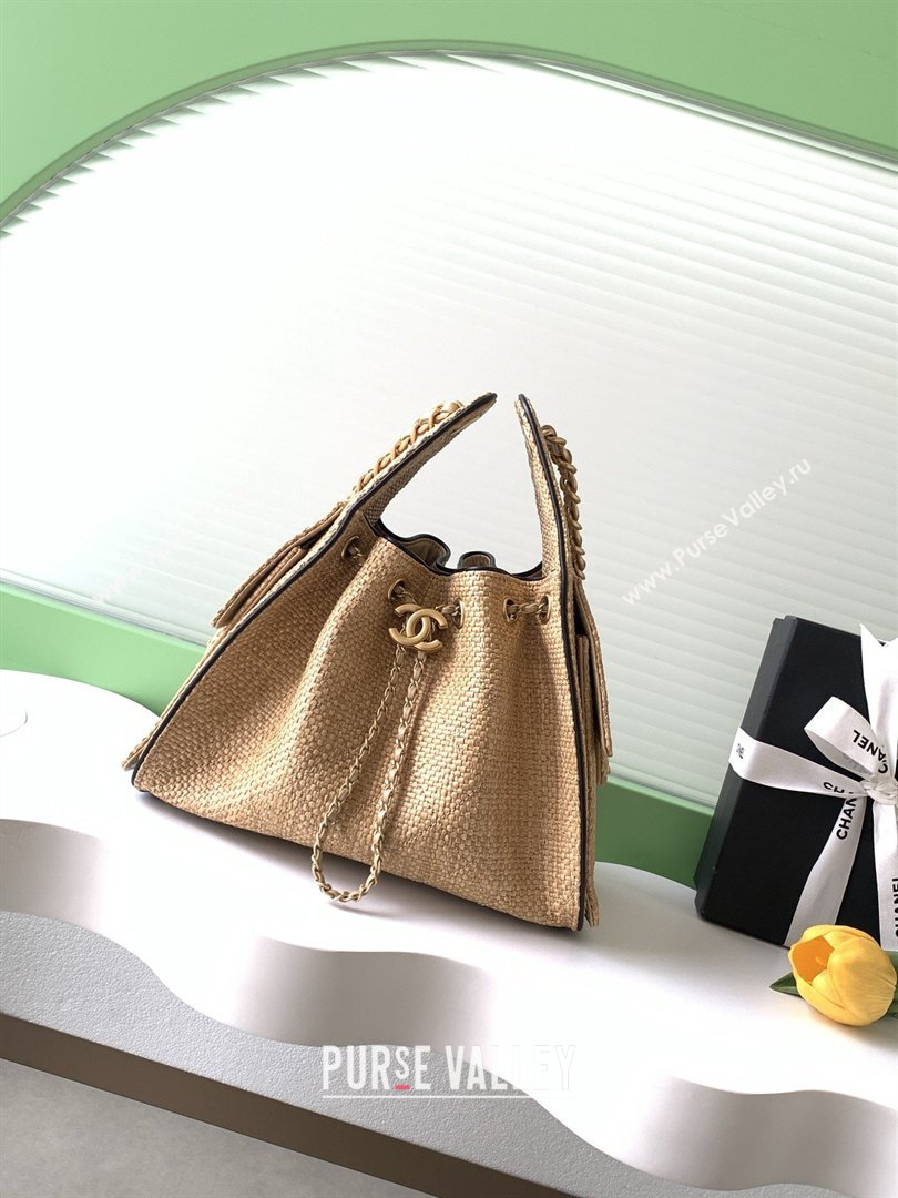Chanel 25 Small Hobo Handbag in Braided Raffia AS5293 Beige 2026 (JY-26040808)