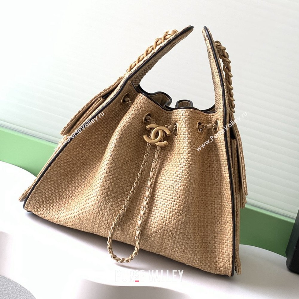 Chanel 25 Small Hobo Handbag in Braided Raffia AS5293 Beige 2026 (JY-26040808)