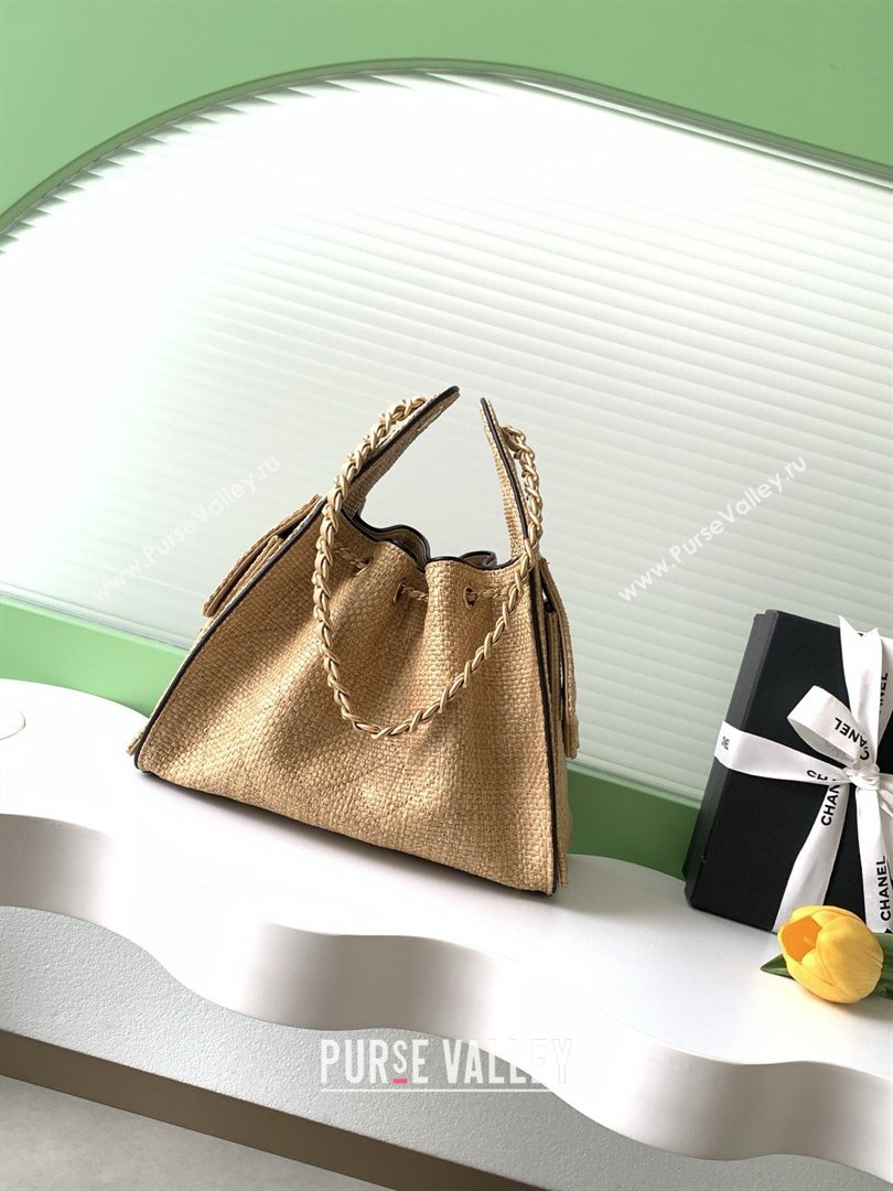 Chanel 25 Small Hobo Handbag in Braided Raffia AS5293 Beige 2026 (JY-26040808)