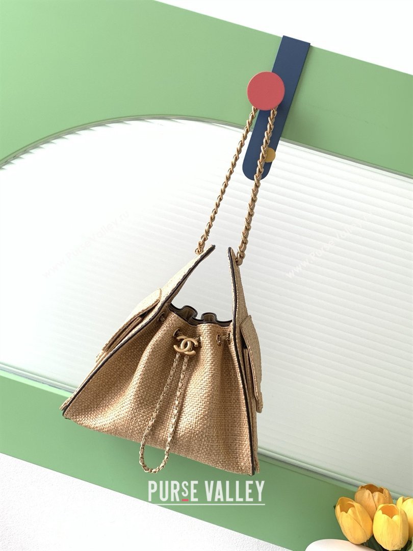 Chanel 25 Small Hobo Handbag in Braided Raffia AS5293 Beige 2026 (JY-26040808)