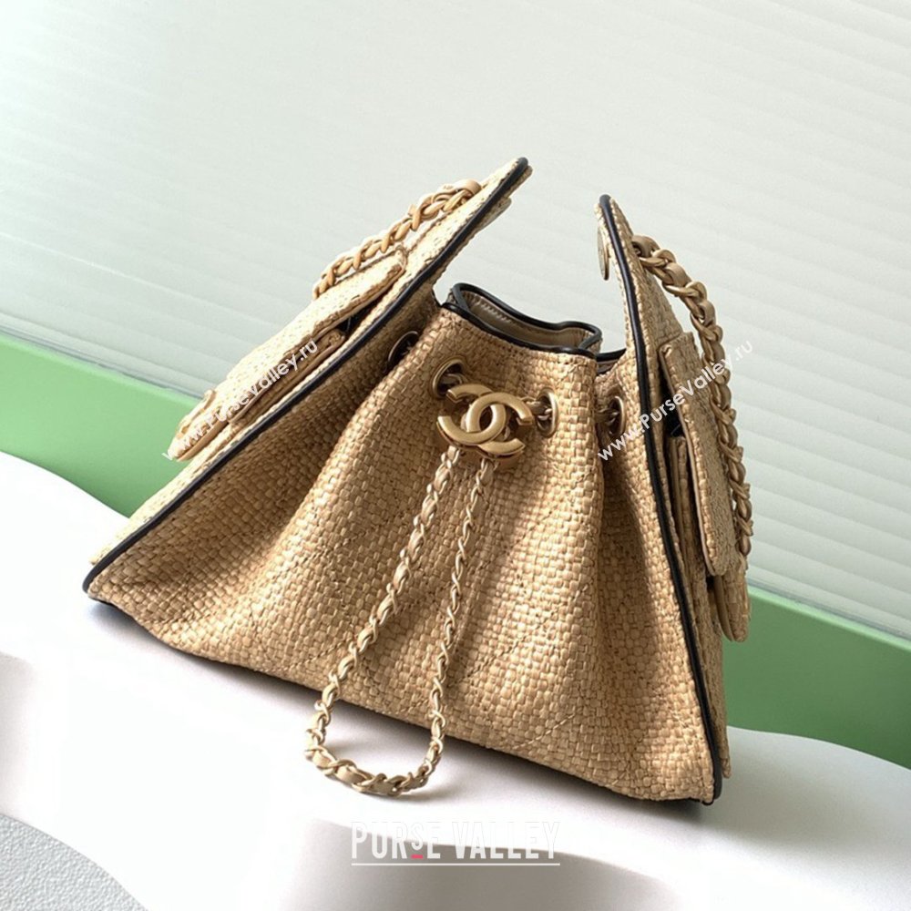Chanel 25 Mini Hobo Handbag in Braided Raffia AS5631 Beige 2026 (JY-26040811)