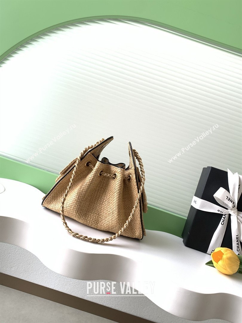 Chanel 25 Mini Hobo Handbag in Braided Raffia AS5631 Beige 2026 (JY-26040811)