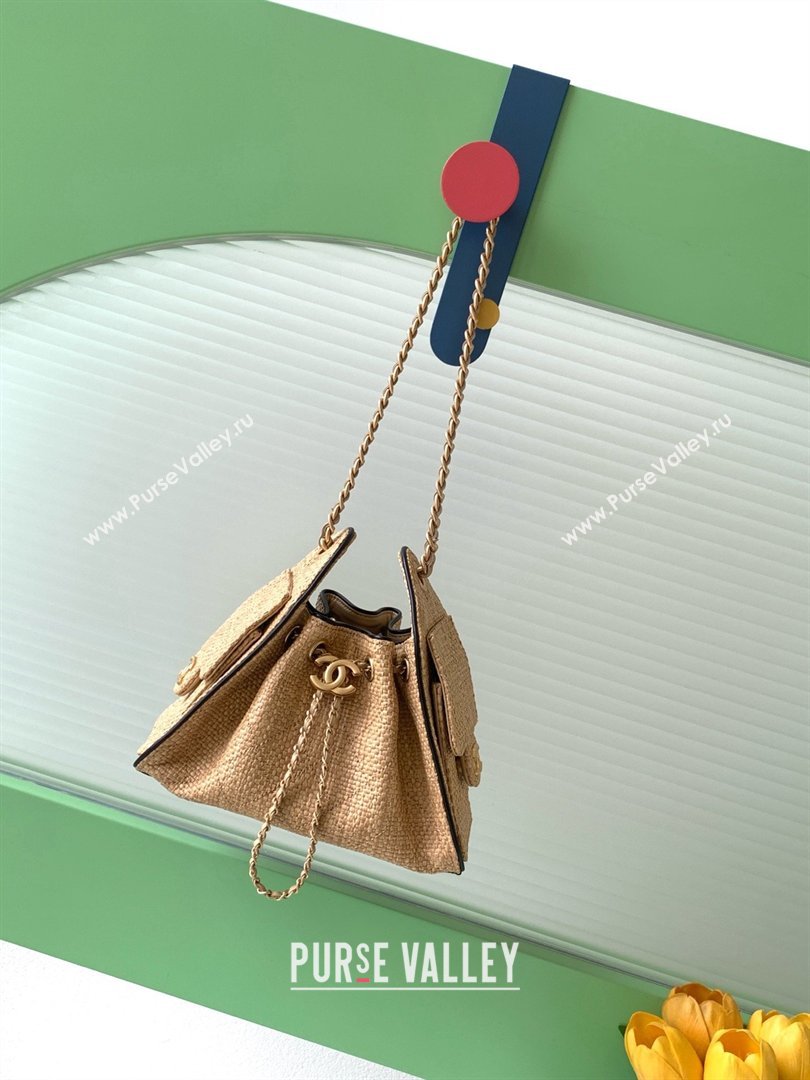 Chanel 25 Mini Hobo Handbag in Braided Raffia AS5631 Beige 2026 (JY-26040811)