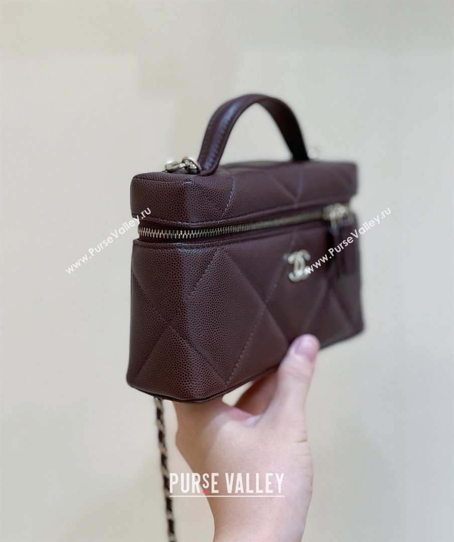 Chanel Grained Shiny Calfskin Vanity Case with Top Handle AP4936 Reddish Brown 2026 Top Quality (SHUNY-26040813)