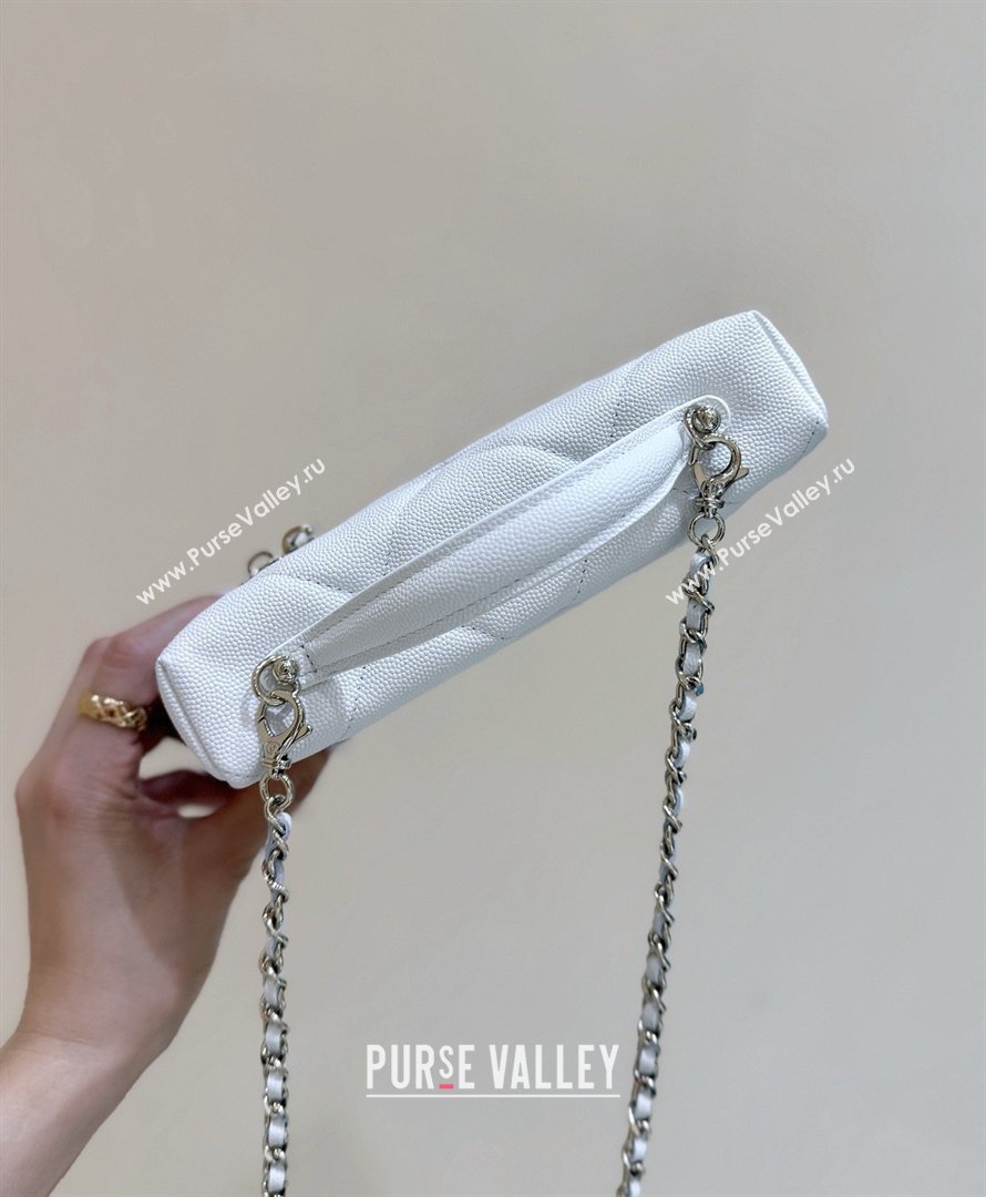 Chanel Grained Shiny Calfskin Vanity Case with Top Handle AP4936 White 2026 Top Quality (SHUNY-26040814)