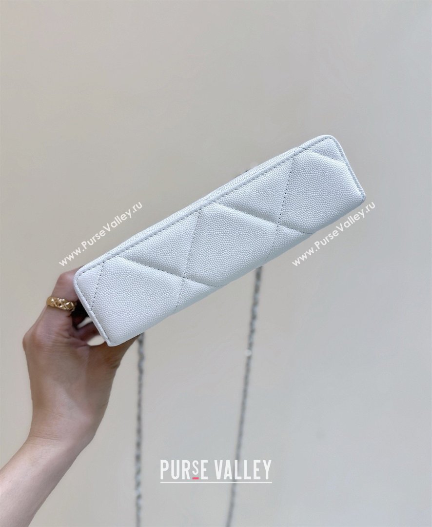 Chanel Grained Shiny Calfskin Vanity Case with Top Handle AP4936 White 2026 Top Quality (SHUNY-26040814)