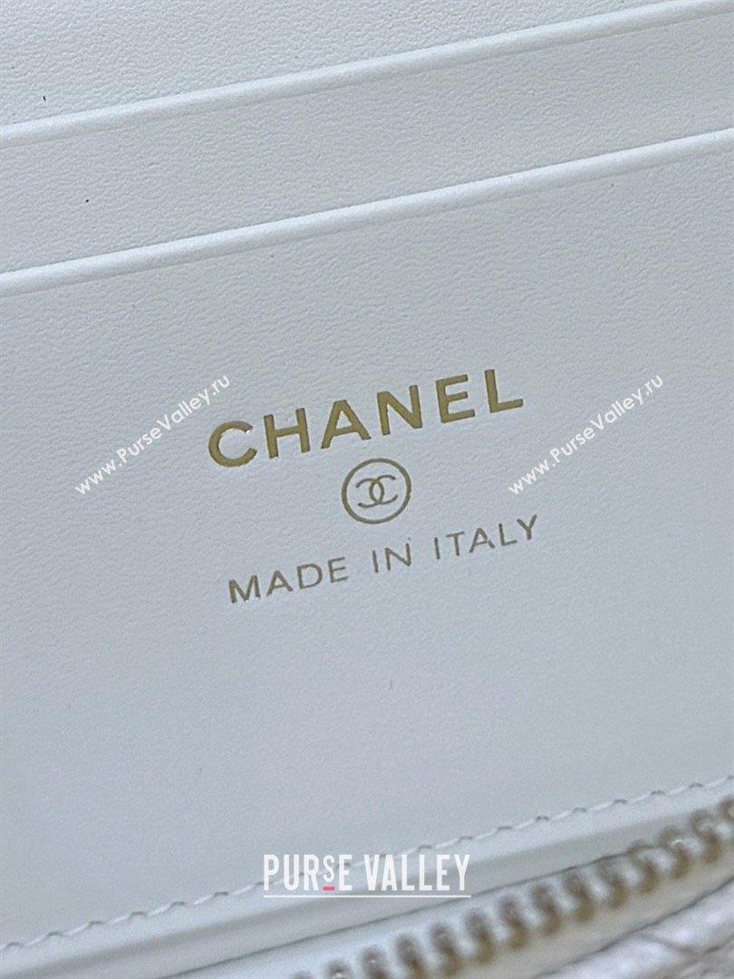 Chanel Grained Shiny Calfskin Vanity Case with Top Handle AP4936 White 2026 Top Quality (SHUNY-26040814)