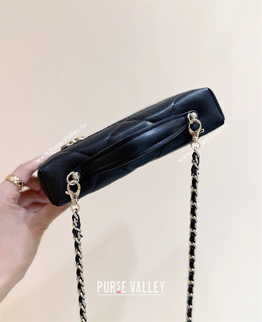 Chanel Grained Shiny Calfskin Vanity Case with Top Handle AP4936 Black 2026 Top Quality (SHUNY-26040815)
