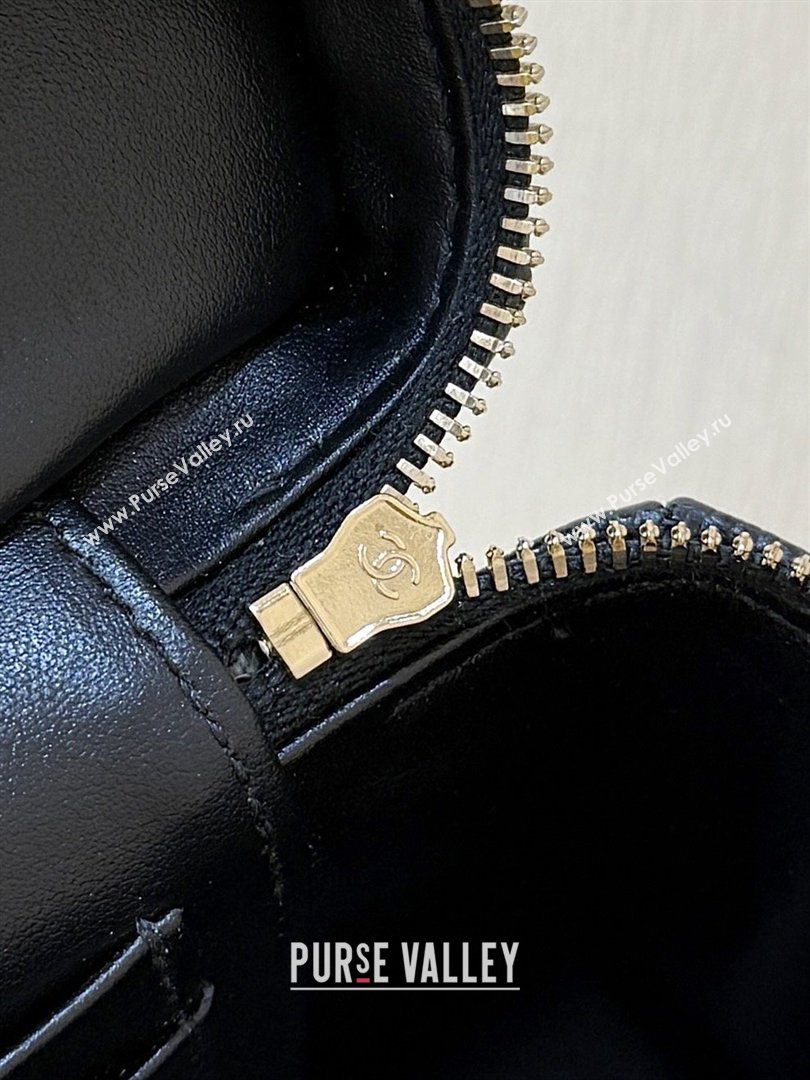 Chanel Grained Shiny Calfskin Vanity Case with Top Handle AP4936 Black 2026 Top Quality (SHUNY-26040815)
