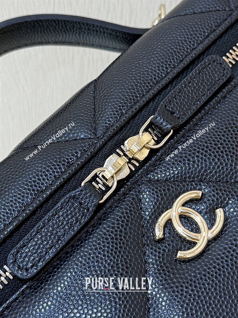 Chanel Grained Shiny Calfskin Vanity Case with Top Handle AP4936 Black 2026 Top Quality (SHUNY-26040815)
