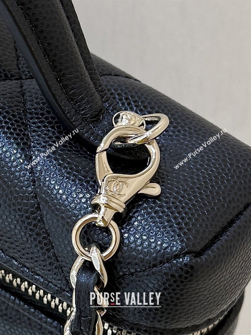 Chanel Grained Shiny Calfskin Vanity Case with Top Handle AP4936 Black 2026 Top Quality (SHUNY-26040815)