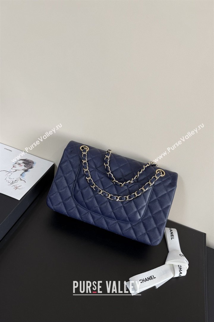 Chanel Grained Calfskin Medium Classic Flap Bag A01112 Deep Blue/Gold 2026 (YUND-26040817)