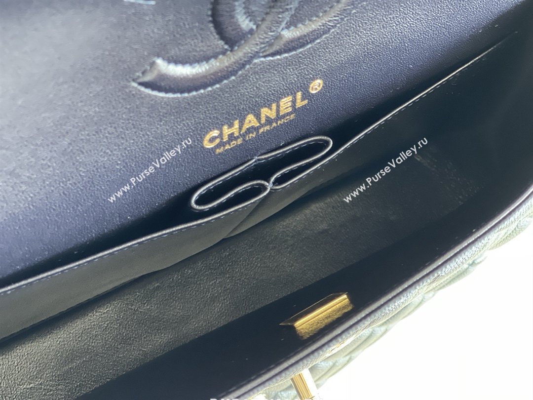 Chanel Grained Calfskin Medium Classic Flap Bag A01112 Deep Blue/Light Gold 2026 Original Quality (MHE-26040817)