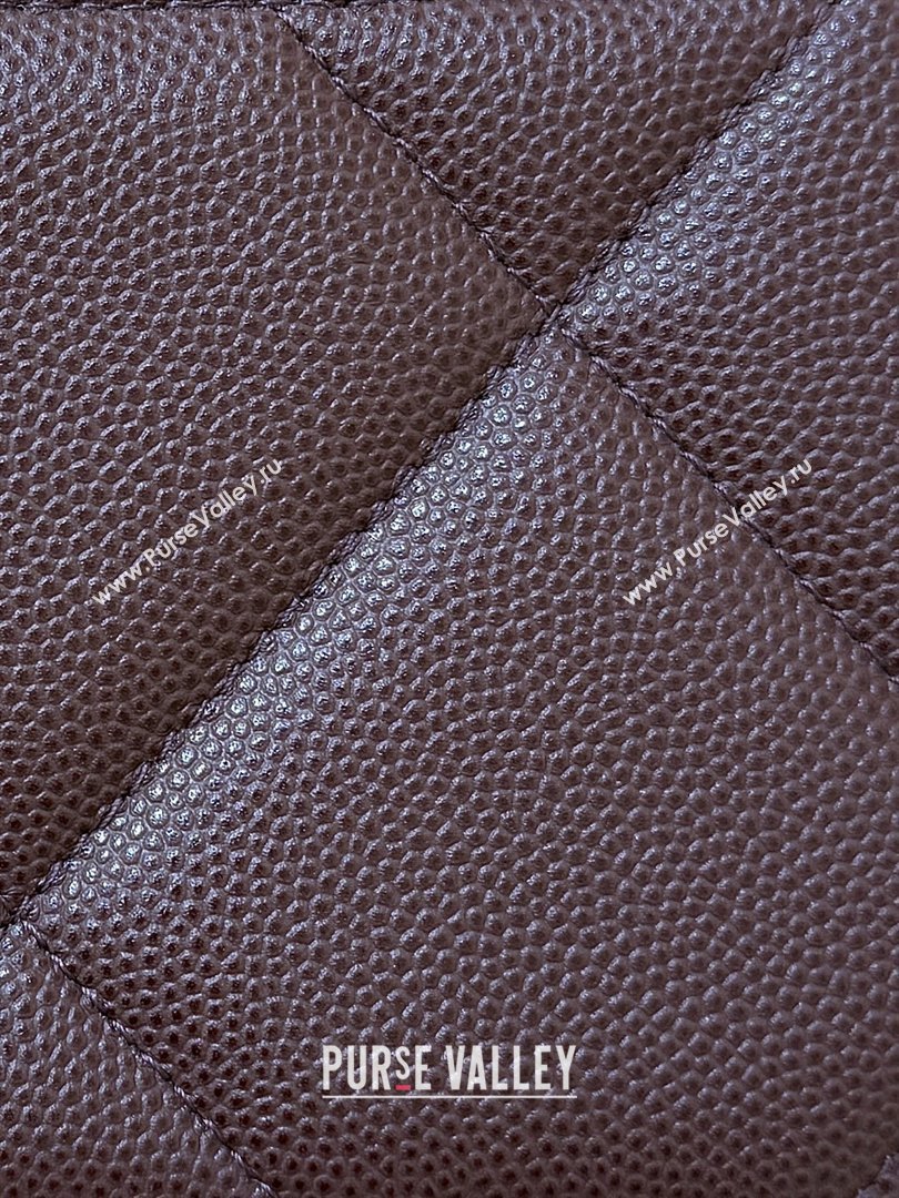 Chanel Grained Shiny Calfskin Vanity Case with Top Handle AP4936 Reddish Brown 2026 Top Quality (SHUNY-26040813)