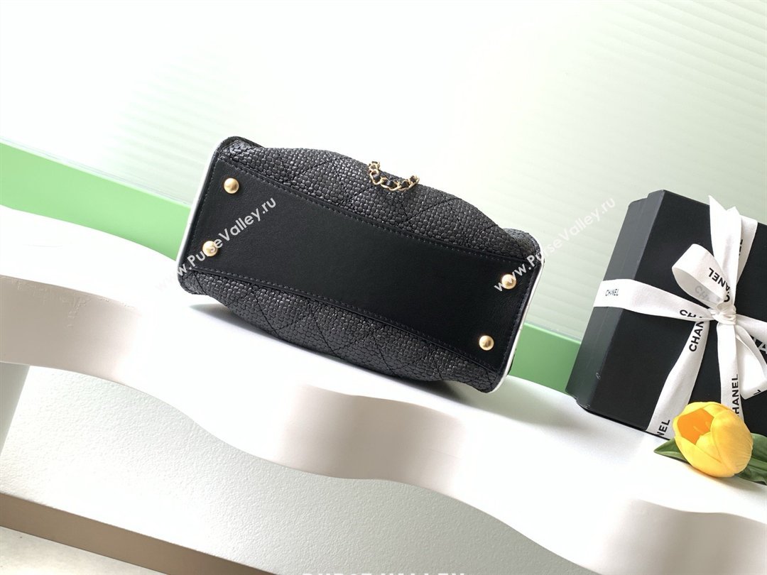 Chanel 25 Mini Hobo Handbag in Braided Raffia AS5631 Black 2026 (JY-26040810)