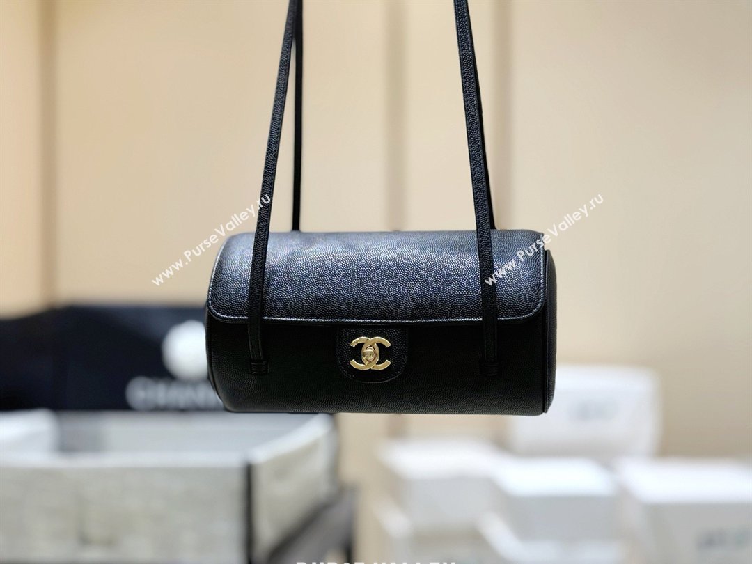 Chanel Small Bowling Bag in Grained Shiny Calfskin AS6143 Black 2026 Top Quality (SHUNY-26040824)