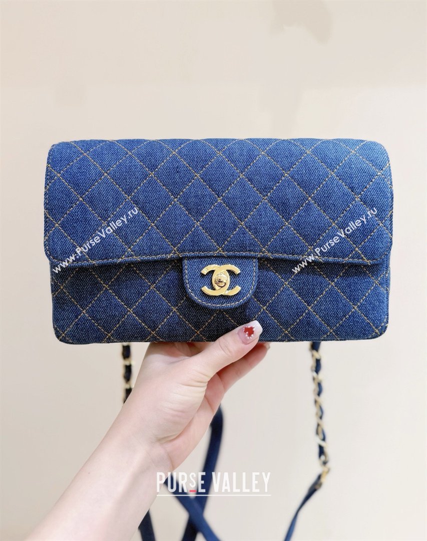 Chanel 1996-1997 Denim Backpack 76828 Blue Top Quality (SHUNY-26040825)