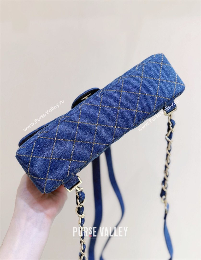 Chanel 1996-1997 Denim Backpack 76828 Blue Top Quality (SHUNY-26040825)