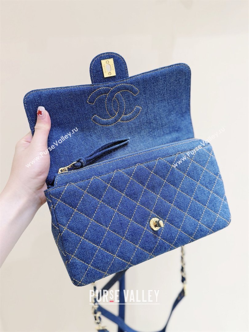 Chanel 1996-1997 Denim Backpack 76828 Blue Top Quality (SHUNY-26040825)
