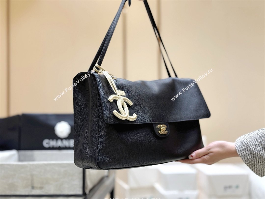 Chanel Maxi Flap Bag in Black Grained Calfskin AS6233 Spring Summer 2026 Top Quality (SHUNY-26040820)