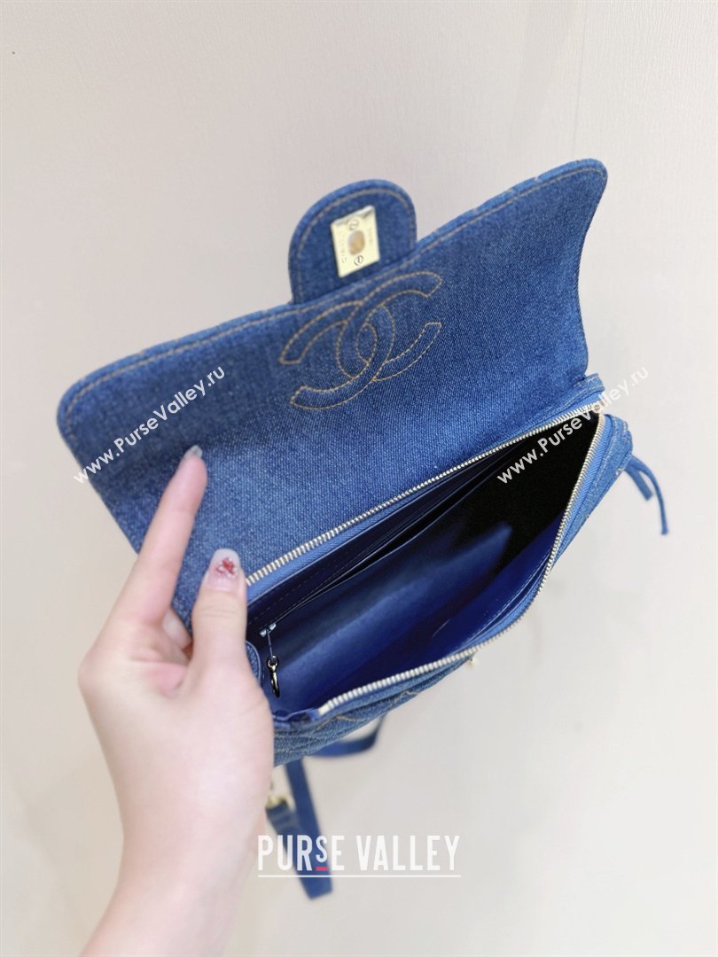 Chanel 1996-1997 Denim Backpack 76828 Blue Top Quality (SHUNY-26040825)