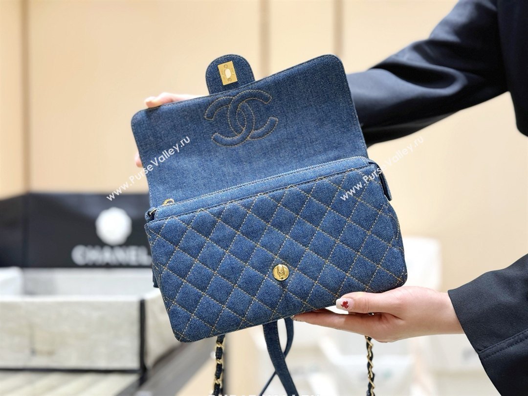 Chanel 1996-1997 Denim Backpack 76828 Blue Top Quality (SHUNY-26040825)