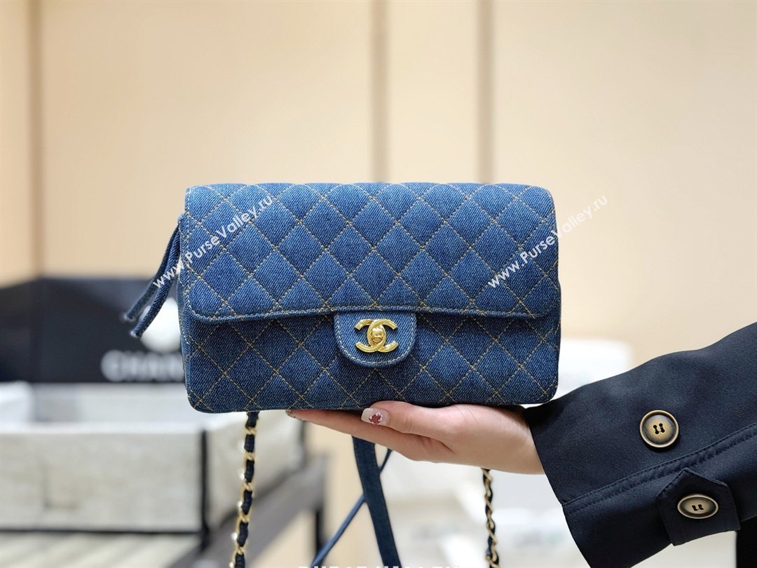 Chanel 1996-1997 Denim Backpack 76828 Blue Top Quality (SHUNY-26040825)