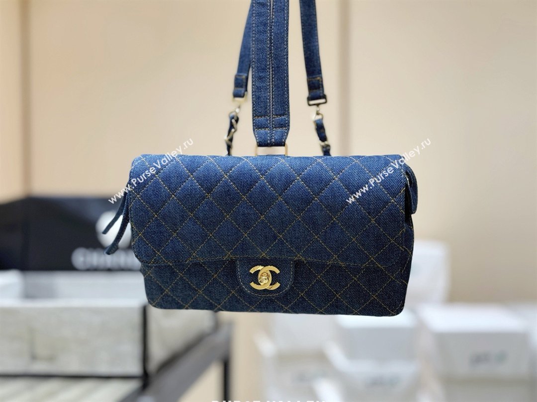 Chanel 1996-1997 Denim Backpack 76828 Blue Top Quality (SHUNY-26040825)