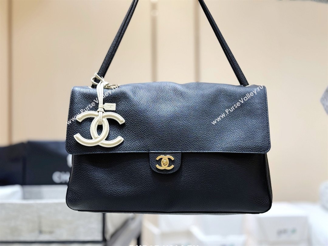 Chanel Maxi Flap Bag in Black Grained Calfskin AS6233 Spring Summer 2026 Top Quality (SHUNY-26040820)