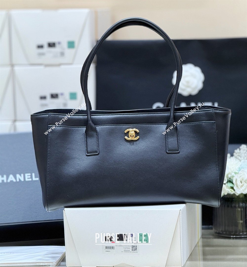 Chanel Small Shopping Bag in Black Calfskin AS6243 2026 Top Quality (SHUNY-26040822)