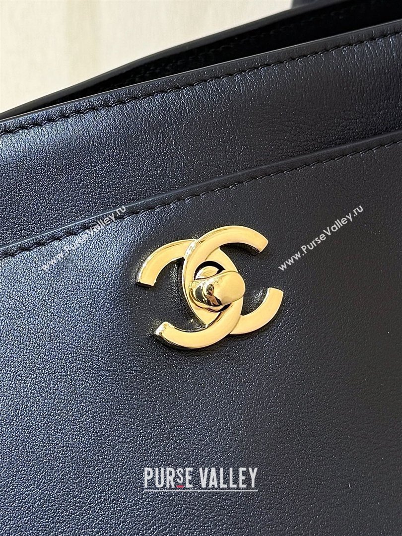 Chanel Small Shopping Bag in Black Calfskin AS6243 2026 Top Quality (SHUNY-26040822)