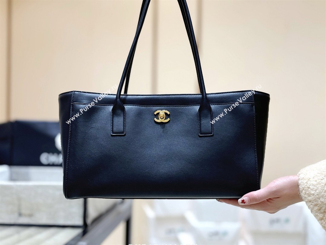 Chanel Small Shopping Bag in Black Calfskin AS6243 2026 Top Quality (SHUNY-26040822)