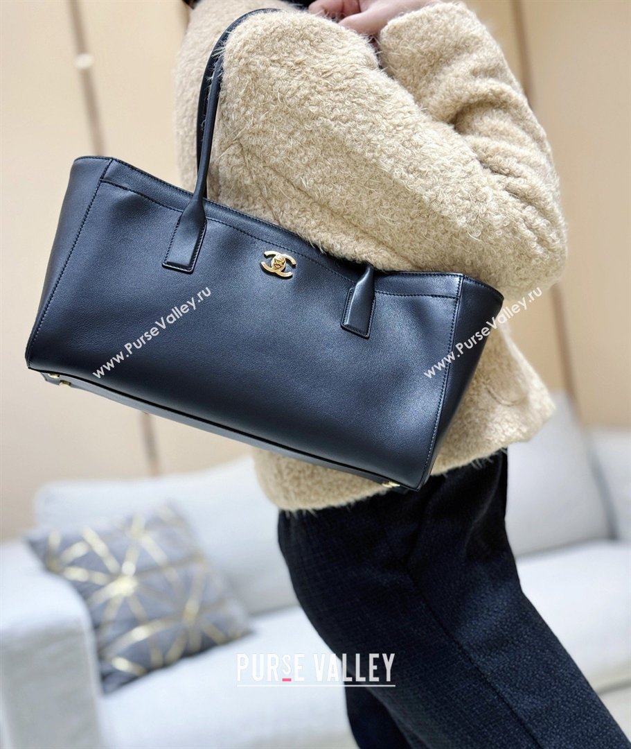 Chanel Small Shopping Bag in Black Calfskin AS6243 2026 Top Quality (SHUNY-26040822)