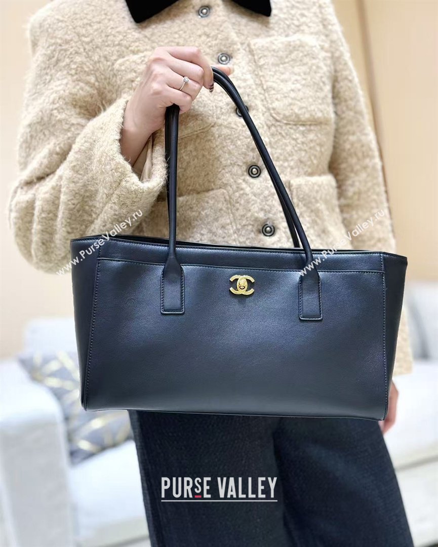 Chanel Small Shopping Bag in Black Calfskin AS6243 2026 Top Quality (SHUNY-26040822)