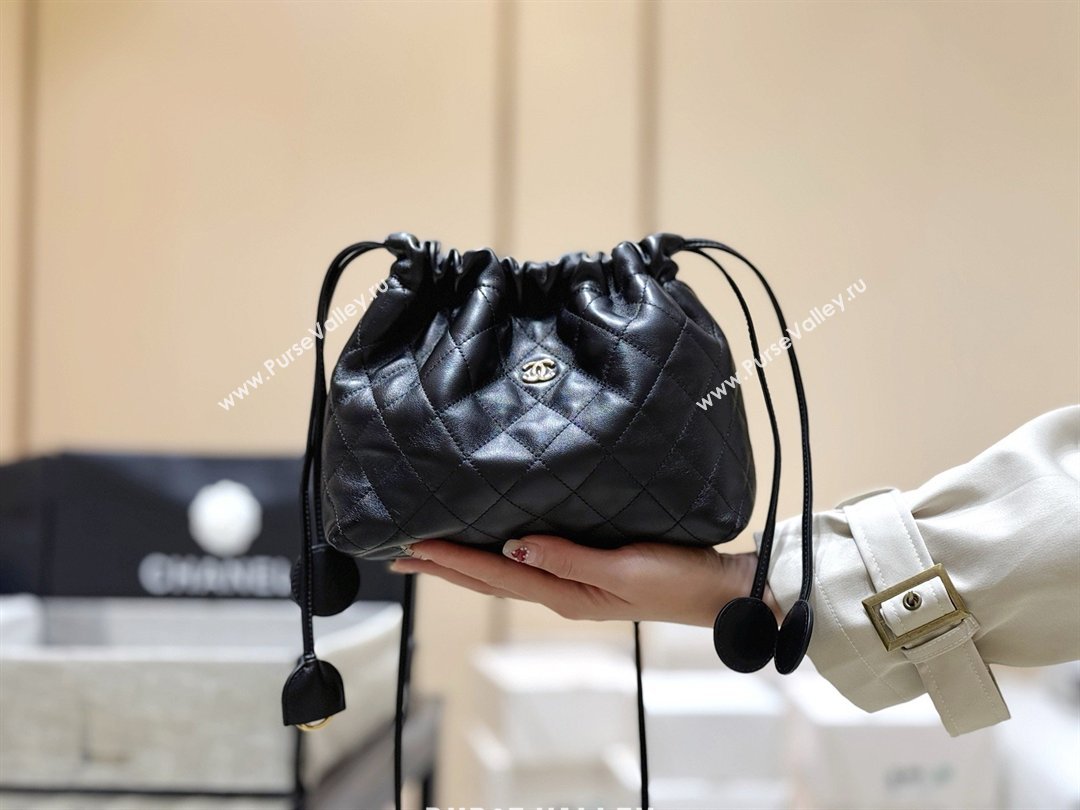 Chanel Clutch with Leather Strap in Black Lambskin AP5227 2026 Top Quality (SHUNY-26040823)