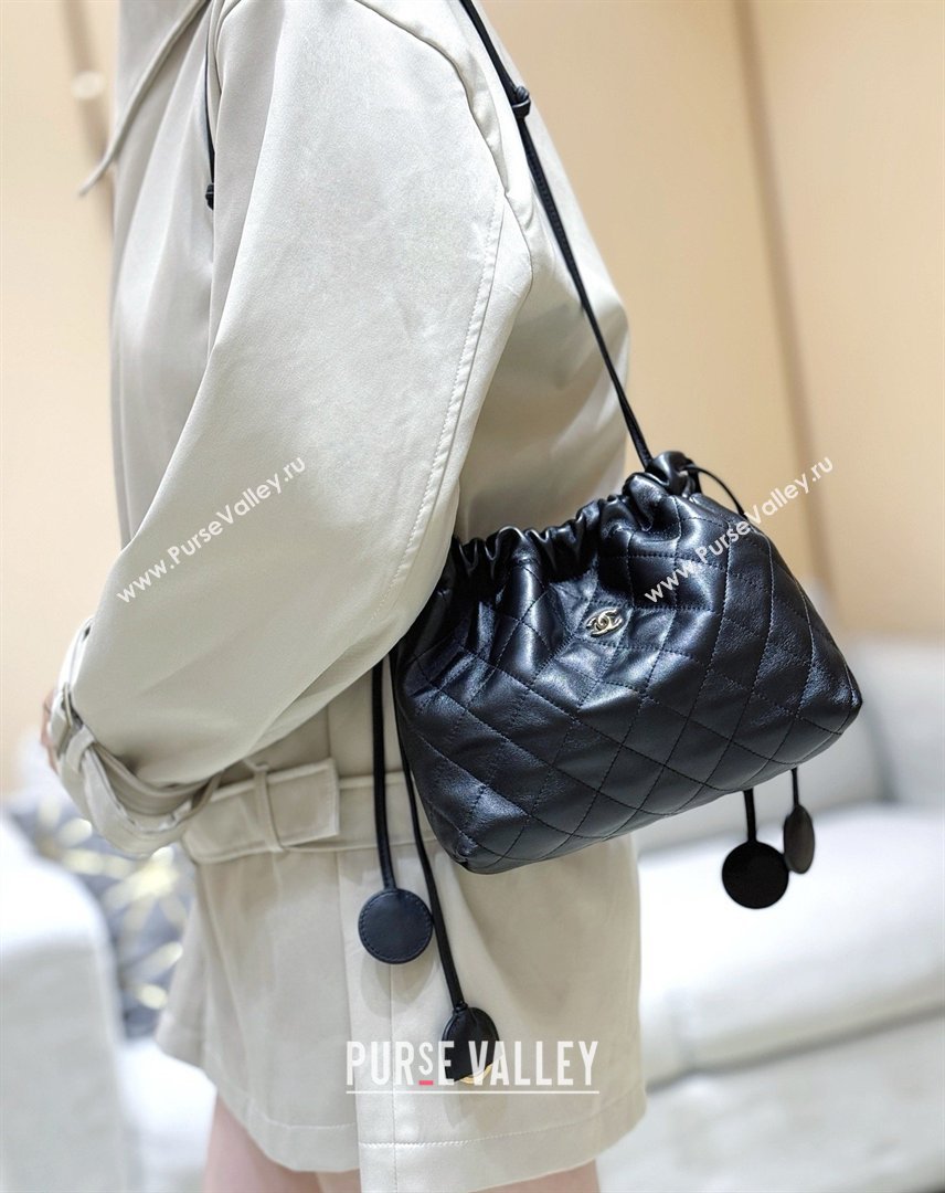 Chanel Clutch with Leather Strap in Black Lambskin AP5227 2026 Top Quality (SHUNY-26040823)