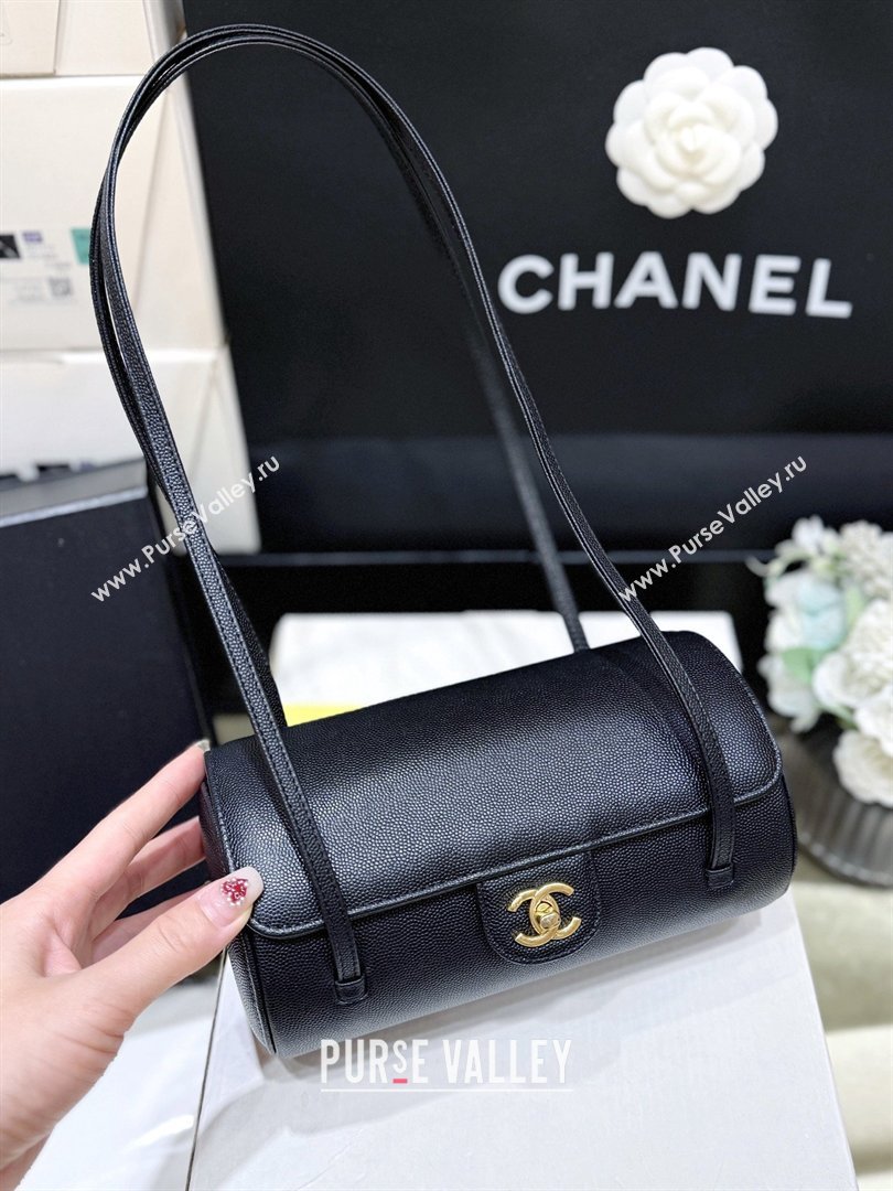 Chanel Small Bowling Bag in Grained Shiny Calfskin AS6143 Black 2026 Top Quality (SHUNY-26040824)