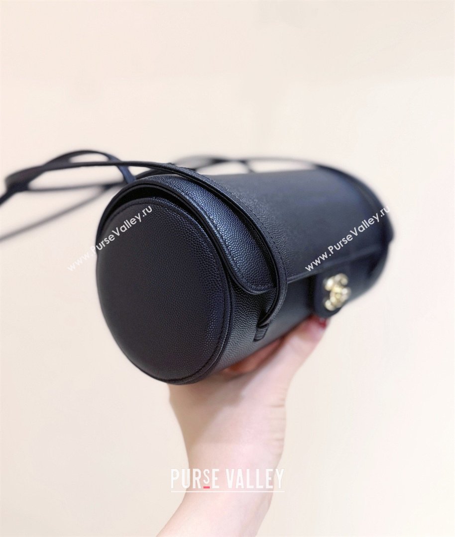 Chanel Small Bowling Bag in Grained Shiny Calfskin AS6143 Black 2026 Top Quality (SHUNY-26040824)