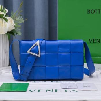 Bottega Veneta Cassette Small Crossbody Bag in Wax Maxi Calfskin Cobalt Blue 2021 (MS-21091105)