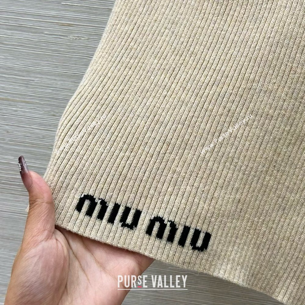 Miu Miu Wool Vest M031116 Apricot 2025 (Q-25031116)