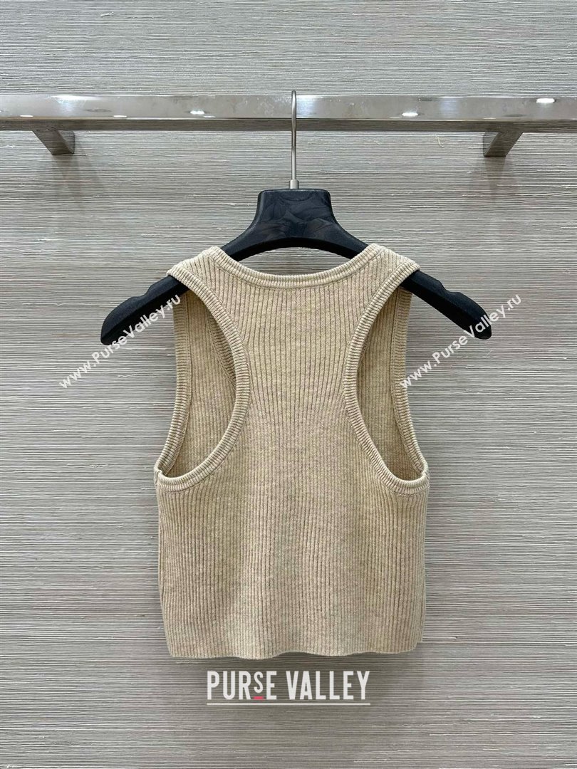 Miu Miu Wool Vest M031116 Apricot 2025 (Q-25031116)