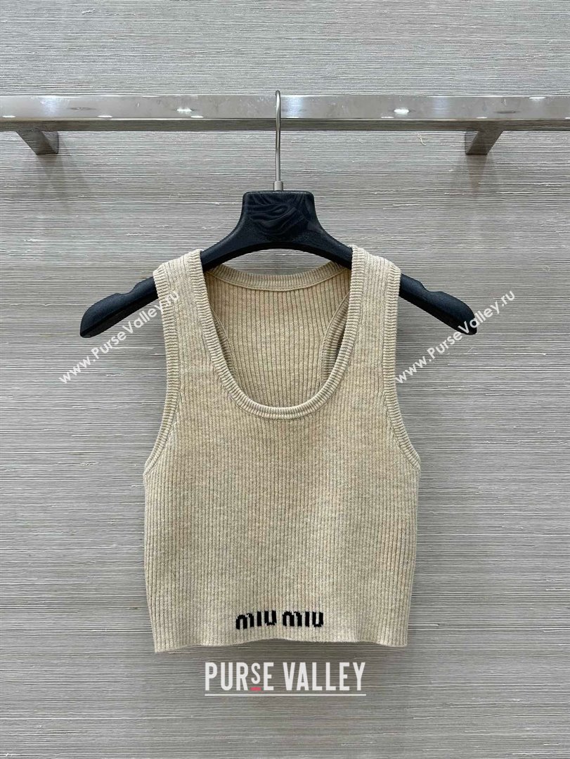 Miu Miu Wool Vest M031116 Apricot 2025 (Q-25031116)
