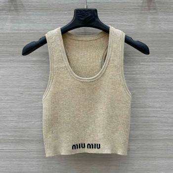 Miu Miu Wool Vest M031116 Apricot 2025 (Q-25031116)