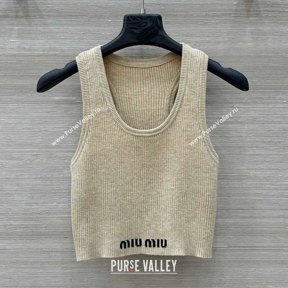 Miu Miu Wool Vest M031116 Apricot 2025 (Q-25031116)
