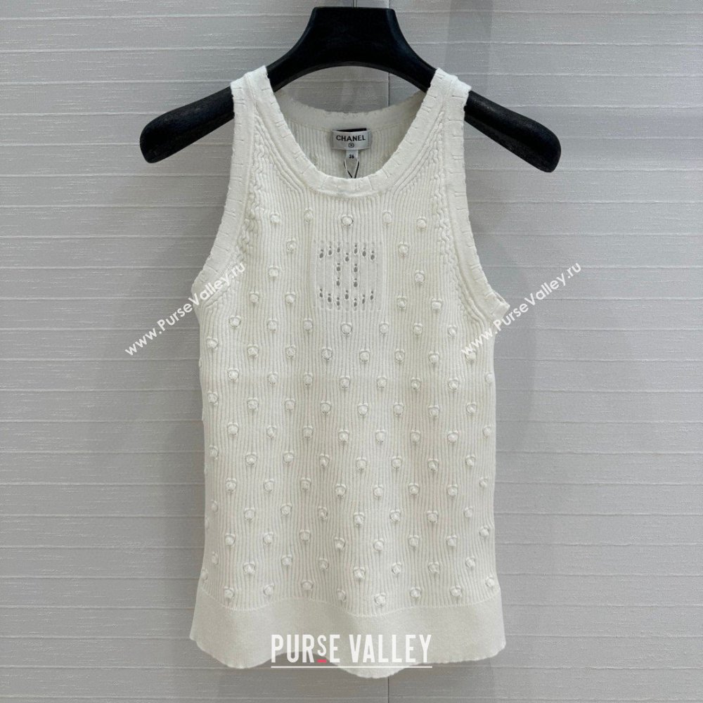 Chanel Knit Vest CH031107 White 2025 (Q-25031107)