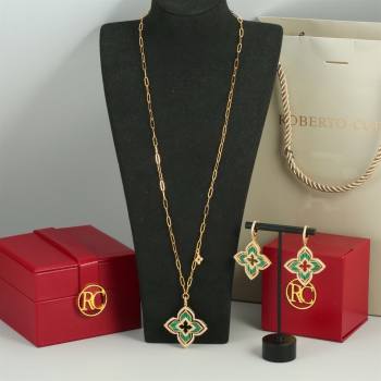 Roberto Coin Earrings/Necklace R031212 Gold/Green 2025 (YF-25031212)