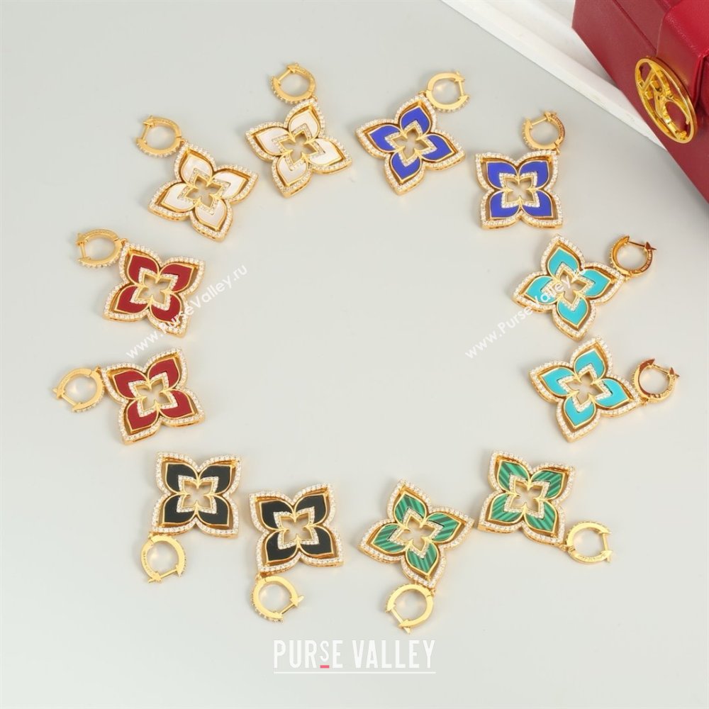 Roberto Coin Earrings/Necklace R031211 Gold/Cyan 2025 (YF-25031211)