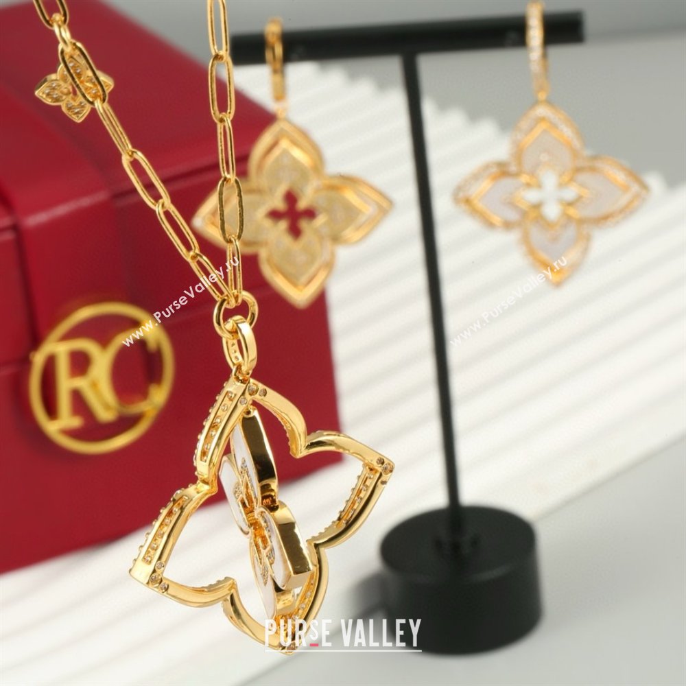 Roberto Coin Earrings/Necklace R031208 Gold/White 2025 (YF-25031208)