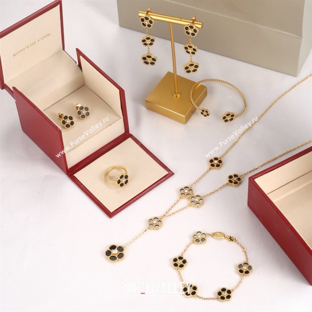 Roberto Coin Necklace/Earrings/Bracelet/Ring R031304 Black 2025 (YF-25031304)